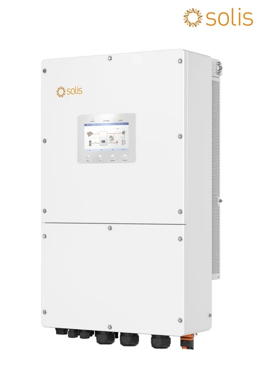Hier wird der Solis Wechselrichter der S6 EH3P Serie mit 29,9 bis 50 kw in der seitlichen Ansicht gezeigt.