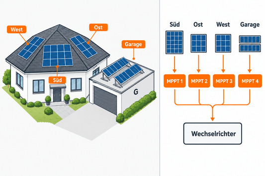 Dachausrichtung und Photovoltaik: Wie du mit mehreren MPPTs das Maximum aus deiner Anlage holst