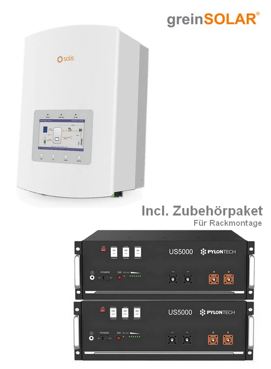 Solis 4,6 kW und Pylontech 2 x US5000-1C Paket Rackmontage